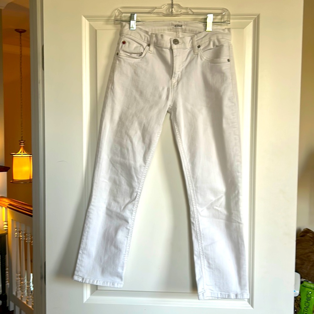 Hudson white skinny crop jeans 26. Good condition smoke free